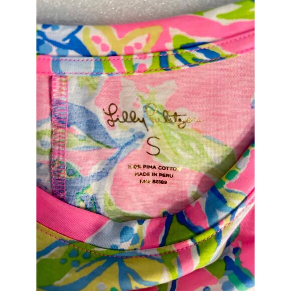 Lilly Pulitzer Declan Dress Short Sleeve Pink Mini Beach Preppy Resort Small - Picture 6 of 7